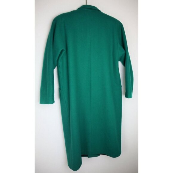 VINTAGE WOMEN'S BRIGHT GREEN WOOL COAT OVERCOAT - ASHLEY SCOTT - SIZE 8P PETITE - Picture 6 of 12